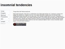 Tablet Screenshot of insomnialtendencies.com